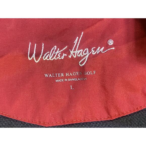 Walter Hagen Pullover Windbreaker 1/4 Zip Men's Large Red w/Adjustable Sleeves - Picture 3 of 7